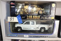 Die Cast Cars 'Silverado & 50th Nascar Gold Plated