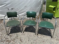 LOT OF 3 MID CENTURY BARREL BACK CHAIRS