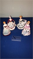 4 China lady figurine