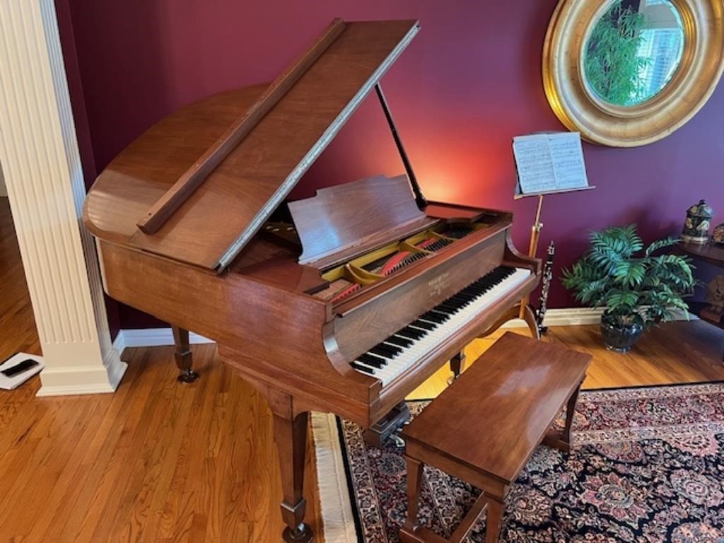 Steinway O Mahogany Grand Piano