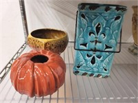 3 PC CANDLE HOLDER DECOR