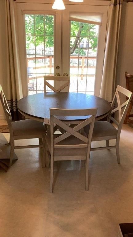 Round kitchen table and 4 chairs -47” round