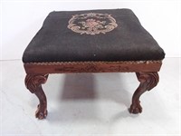 Antique Claw Foot Ottoman