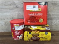 6 pack refried beans, 30.6oz dry whole milk & 100