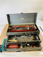 Vintage craftsman tool box full of tools