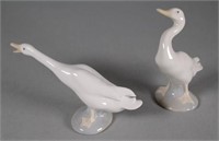 Two Lladro duck figurines