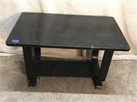 Wooden Table With Shelf (30"W x 18"D x 19"H)