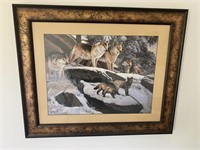 Vintage Signed & Numbered Print of Wolf Pack