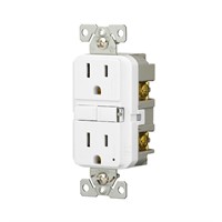 $22 Eaton 15A Tamper Resistant GFCI Outlet, White