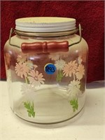 Vintage Jar with Wooden Handles