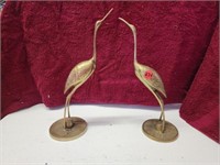 2 Brass Cranes