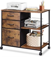 DEVAISE 3 Drawer Mobile File Cabinet, Rolling