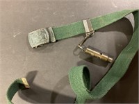 Girl Scout belt and whistle