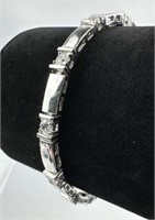 925 Silver CZ Tennis Style Bracelet