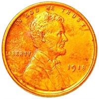 1918 Lincoln Wheat Penny NEARLY UNCIRCULATED