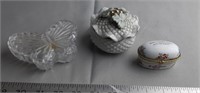 3 Vtg. Trinket Boxes