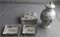 Porcelain Trinket, Ginger Jar and Ring Trays