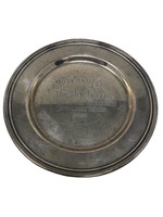 Sterling silver monogrammed trophy card plate