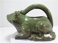 POTTERY FROG PITCHER - 11" LONG