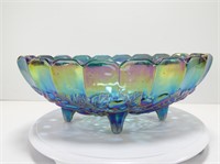 CARNIVAL GLASS 12" X 8" FOOTED BOWL