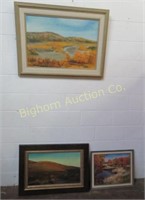 Framed Paintings: 3 pc lot
