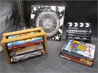 DVDs, Film Reel Clock, Mini Clapperboard