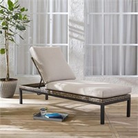 Hometrends Belmont Chaise Lounge, Tan, 76.4" x 38.