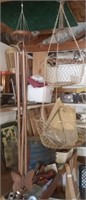 HANGING BASKETS & A COPPER WIND CHIME