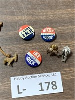 Vintage Democrat Political Pins