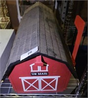 NEW BARN THEMED RED MAIL BOX