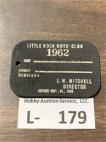 1962 LR Boys Club Member Card