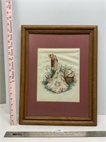 Vintage Needlepoint Framed Art18x14