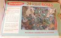 2 boxes of Paramount Midget Lite plastic roses -