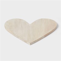 Wooden Heart Serving Platter White - Threshold