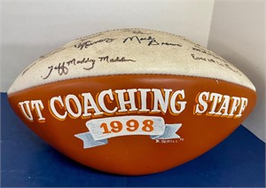 UT Coaching Staff 1998 Autographed Football