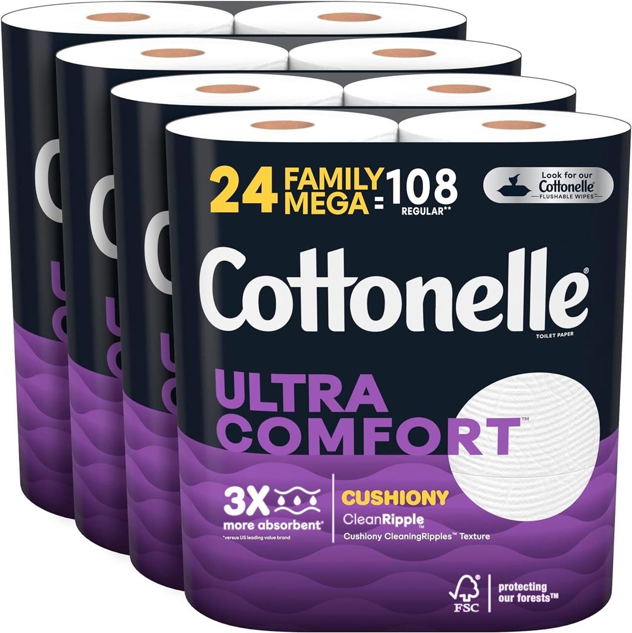 Cottonelle Ultra Comfort Toilet Paper  24 Rolls