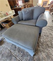 Over Sized Chair with Ottoman