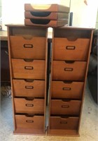 Tall Wooden Wall Mounted Storage Unit  Files,