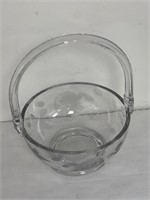 Heisey glass basket 9”