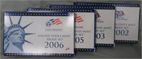 (4) U.S. Mint Proof Sets Includes 2002, 03, 05