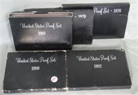 (5) U.S. Proof Sets Includes 1976, 79, 80, 81 and