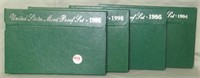 (4) U.S. Mint Proof Sets Includes 1994, 95, 96