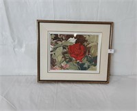 FRAMED PRINT - ROSE - 20" X 17" - SIGNED