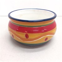 Small ceramic bowl yellow orange red