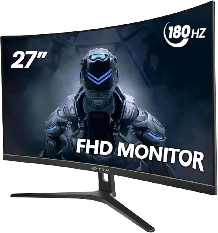 New CRUA 27" 144hz/165HZ Curved Gaming Monitor, Fu