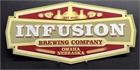 Infushion Brewing Company Omaha NE Tin Sign, 22"