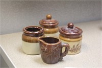 Lot of 4 Stoneware Container