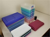 Large Set Of Plastic Storage Totes