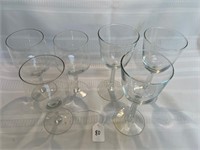 6 piece wine glasses