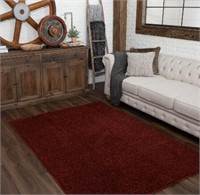 Mohawk Home Willow Creek Solid Shag Area Rug, Red
